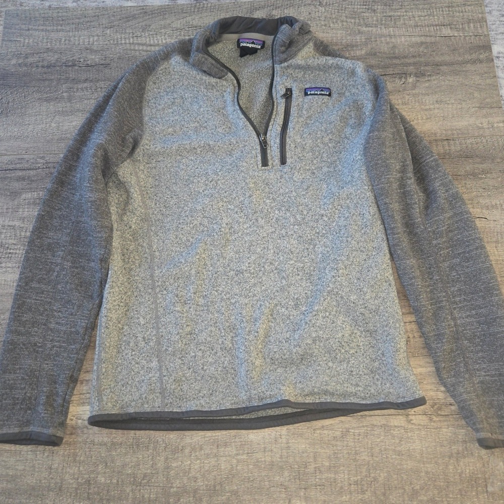 Patagonia Better Sweater 1/4 Zip Fleece Pullover Mens Large Grey 25523